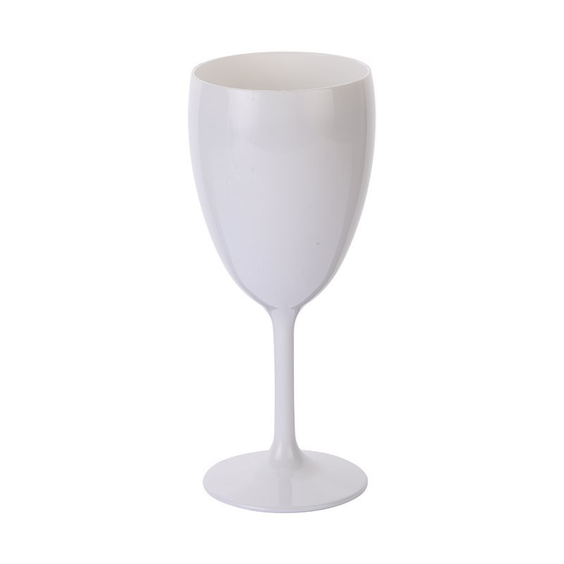 Plastic Goblet Wine Glasses White